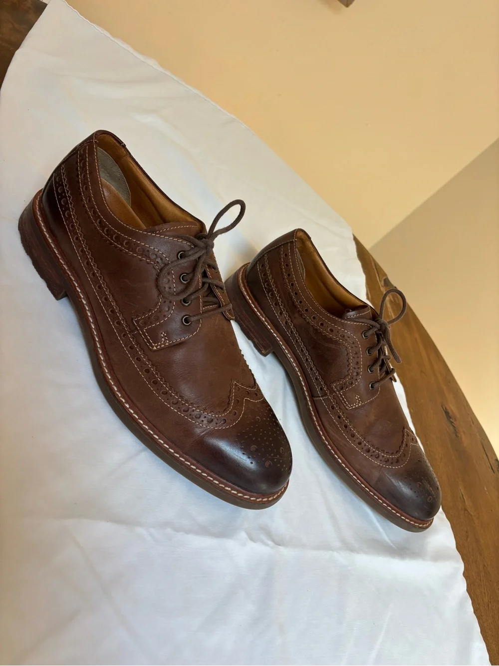 Sperry Gold Cup - Brown Wingtip Brogue Leather Dress Shoes - Men’s US Size 10.5M